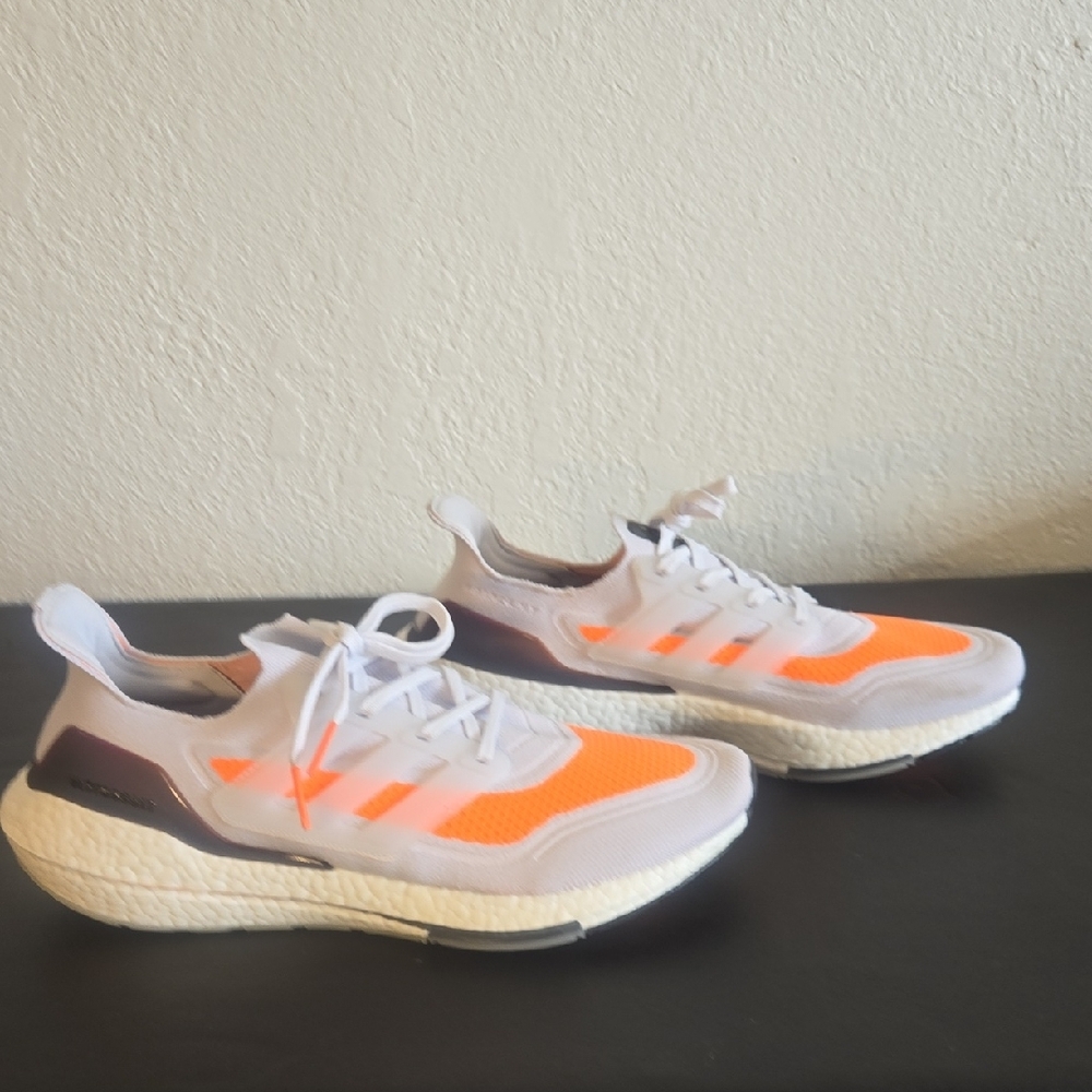 Adidas Men's Athletic Shoes - White and Orange - Picture 7 of 12